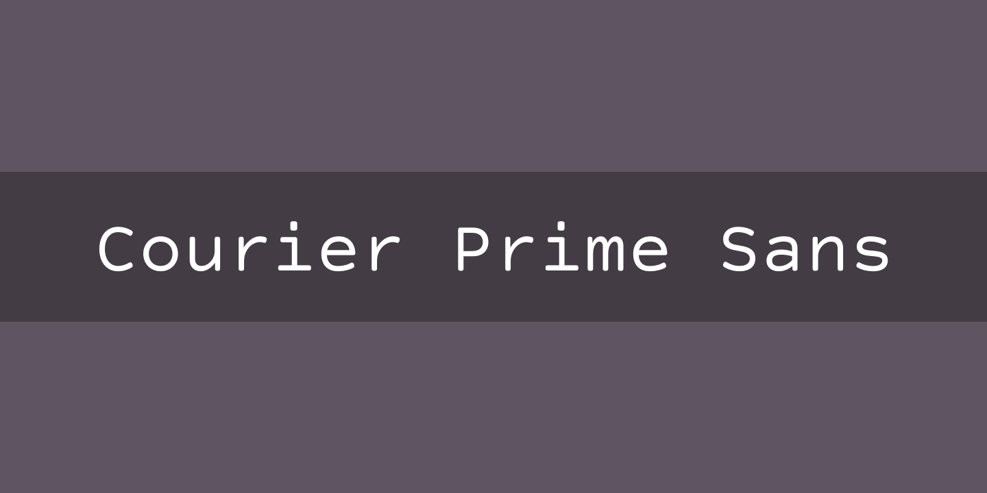 Beispiel einer Courier Prime Sans-Schriftart